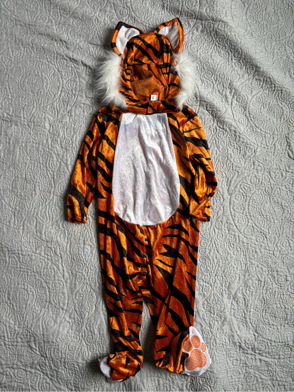 Children's Orange Tiger One-Piece Costume